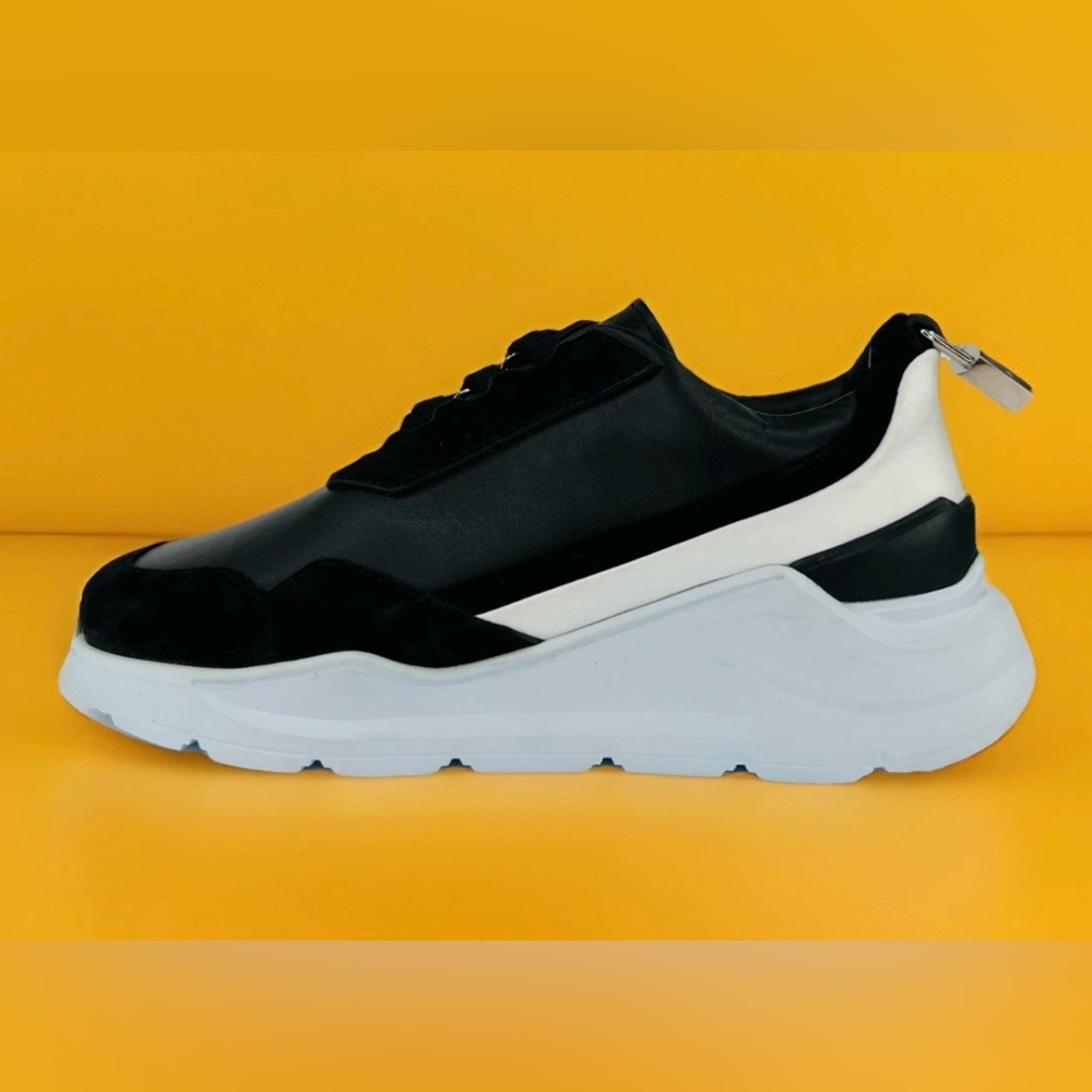 Buscemi Strada Women's Black Leather Padlock Lace-up Fashion Sneakers Size EU 36